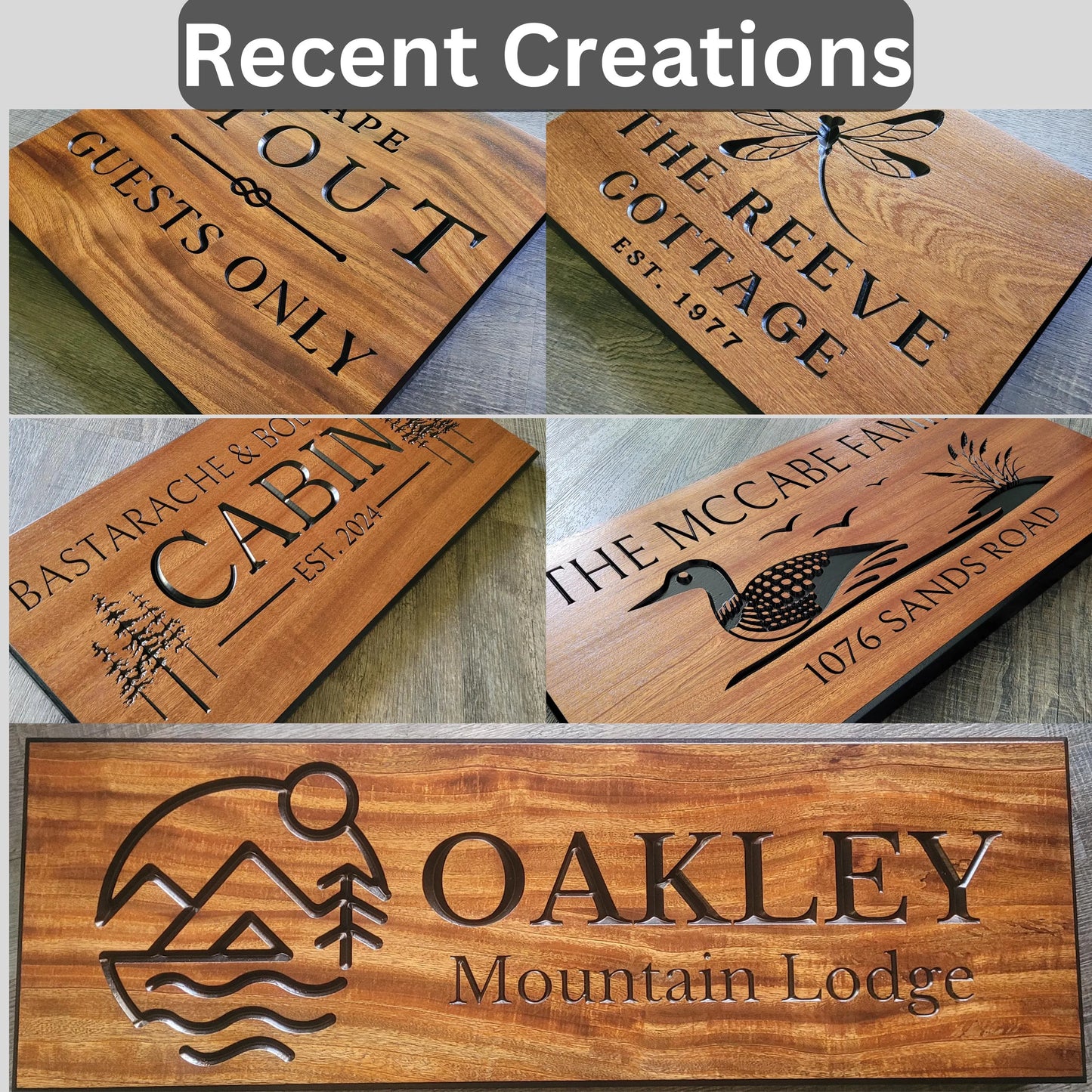 Custom Outdoor Sign Made From Sapele